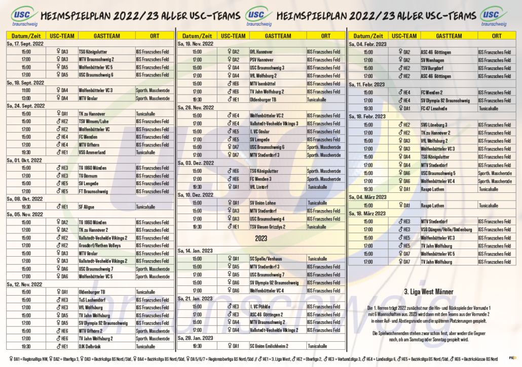 Heimspielplan22_23 USC alle