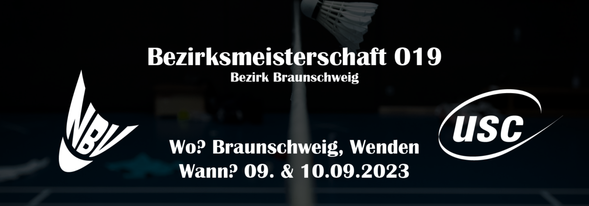 Banner Bezirksmeisterschaft O19 Badminton 2023